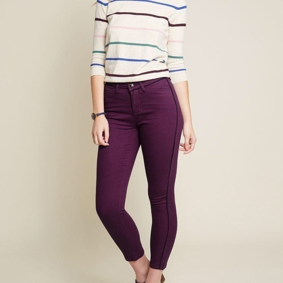 Nwot Modcloth Berkeley Pants Purple Navy Blue New